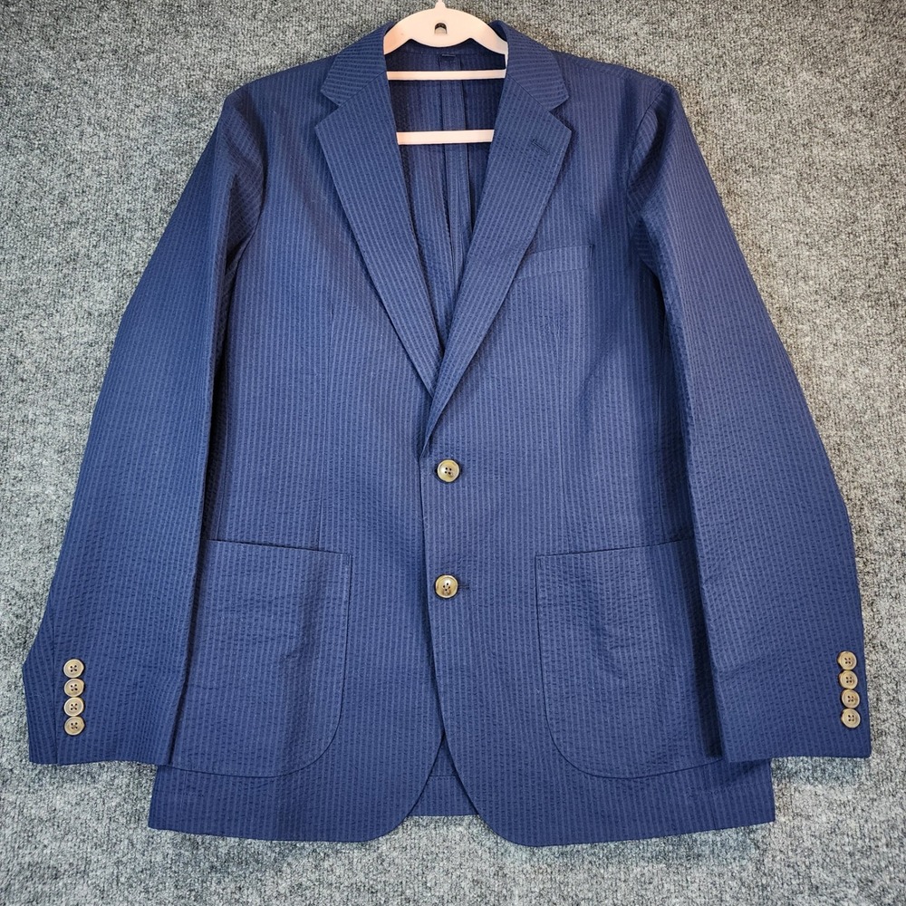 J.Crew Thompson Men Quiet Luxury Preppy Ivy League Seersucker Blazer 38R NWT